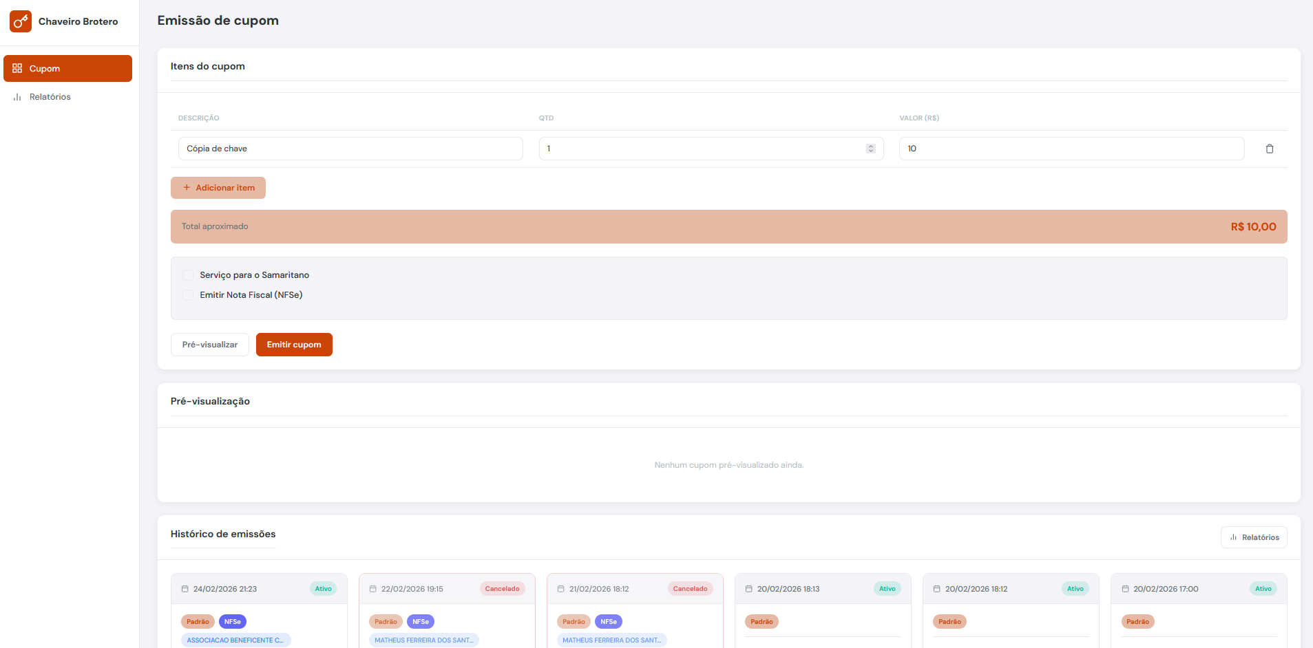 Capa do projeto Brotero Cupons